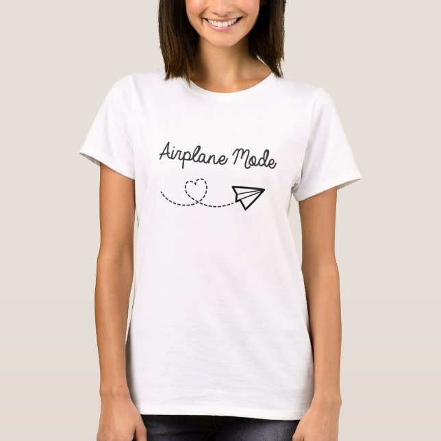 Aeroplane Mode Travel Lovers Womens Shirt (Front)