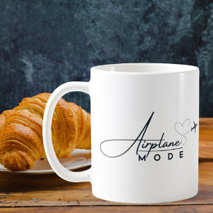 Aeroplane Mode,Travel, Minimalist Script, Aviation Coffee Mug