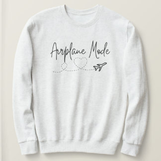 Aeroplane Mode with Heart in Black Sweatshirt