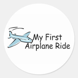 Aeroplane My First Aeroplane Ride Classic Round Sticker
