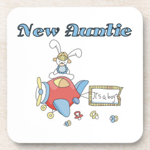 Aeroplane New Aunt of Boy T-shirts and Gifts Coaster