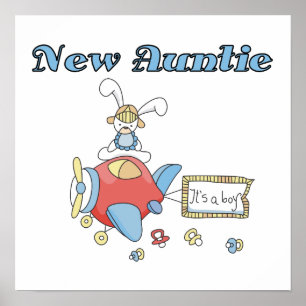 Aeroplane New Aunt of Boy T-shirts and Gifts Poster