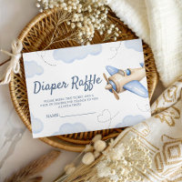 Aeroplane Oh Boy Shower Diaper Raffle Ticket