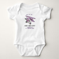 Aeroplane Oh My Time Flies Travel First Birthday
