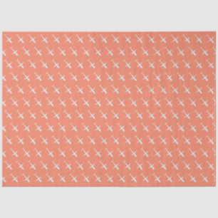 Aeroplane on Coral Pink Tissue Paper