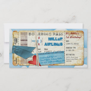 Aeroplane Party Boarding Pass