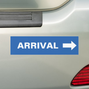 Aeroplane Party Signs, Airport Terminal Birthday Bumper Sticker