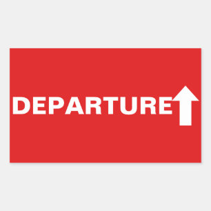 Aeroplane Party Signs, Airport Terminal Birthday Rectangular Sticker