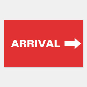 Aeroplane Party Signs, Airport Terminal Birthday Rectangular Sticker