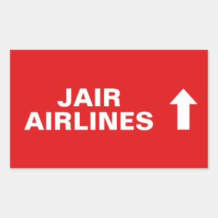 Aeroplane Party Signs, Airport Terminal Birthday Rectangular Sticker