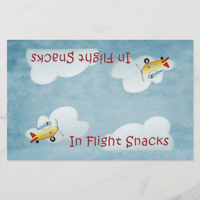 Aeroplane Party Snack Bag Topper - Blue (Front)