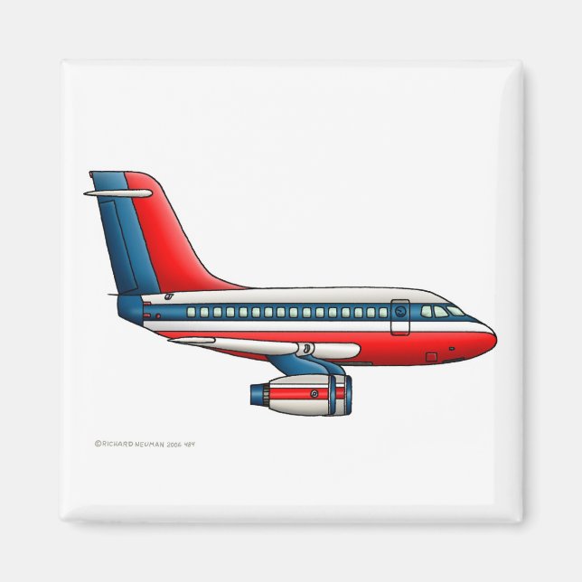 Aeroplane Passenger Jet Plane Magnet (Front)