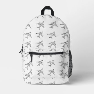 Aeroplane Pattern Backpacks