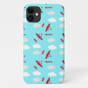 Aeroplane pattern on blue iPhone 11 case