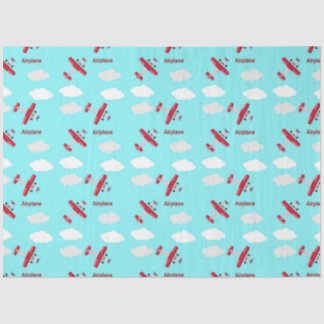 Aeroplane pattern on blue tissue paper