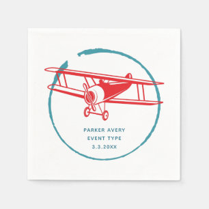 Aeroplane Personalised Napkin