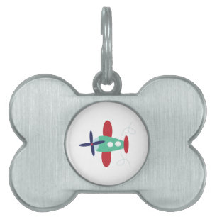 Aeroplane Pet Name Tag
