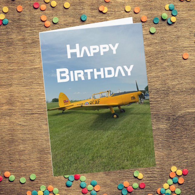 Aeroplane photo, Cool Aviation Birthday Card (Creator Uploaded)