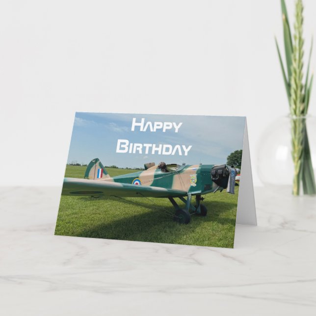 Aeroplane photo, Cool Aviation Pilot Birthday Card (Front)