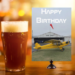 Aeroplane photo, Cool Aviation Pilot Birthday Card