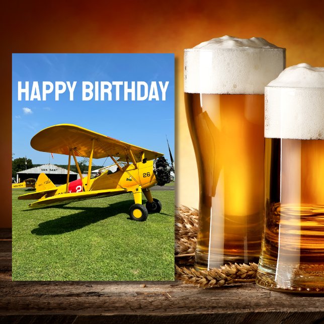 Aeroplane photo, Cool Aviation Pilot Birthday Card (Creator Uploaded)