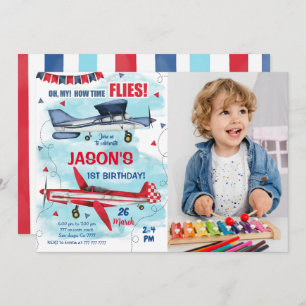 Aeroplane Photo Invitation