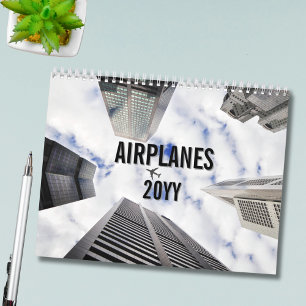 Aeroplane Photo Pilot Aviator Fun Simple 12 Month Calendar