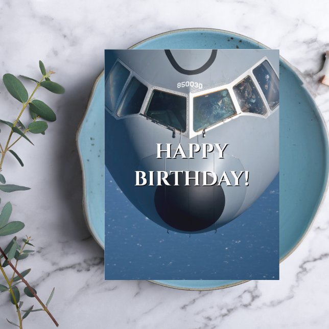 Aeroplane Photography, Cool Aviation Birthday Postcard (Creator Uploaded)