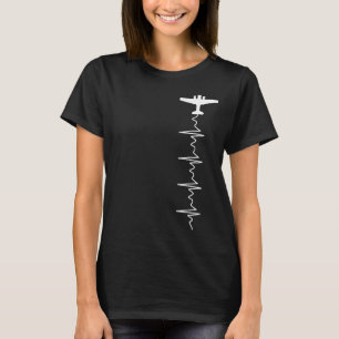 Aeroplane Pilo Aeroplane Heartbeat Flying T-Shirt