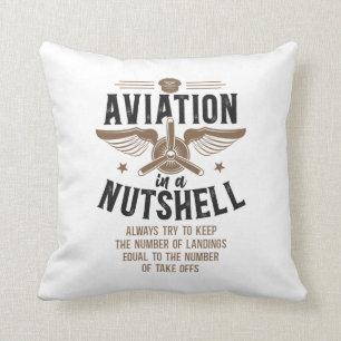Aeroplane Pilot Aircraft Aviation In A Nutshell Cushion