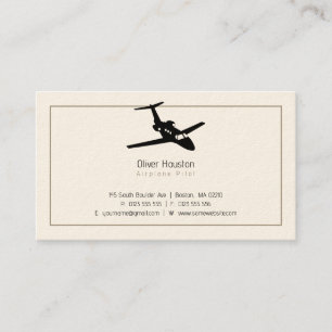 Aeroplane Pilot Aviation Business Card