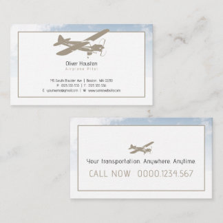 Aeroplane Pilot | Aviation Business Card