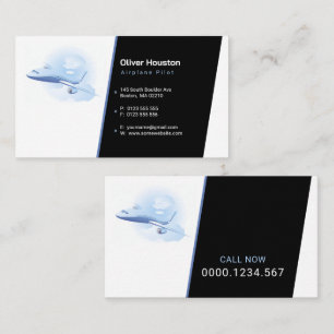 Aeroplane Pilot   Aviation Business Card