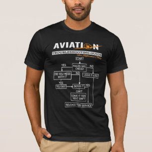 Aeroplane Pilot Aviation Trouble Shooting Guide T-Shirt