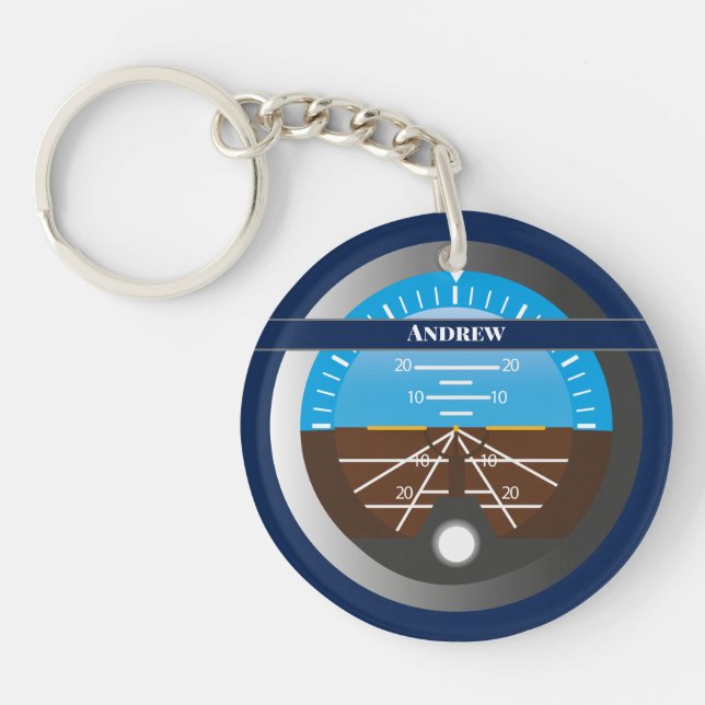 Aeroplane Pilot Cockpit Instrument Key Ring (Front)