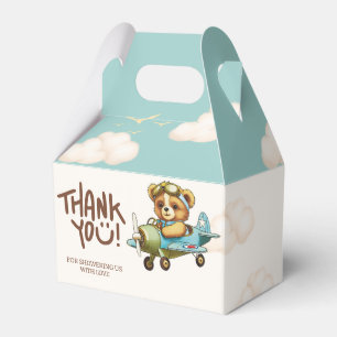 Aeroplane Pilot Cute Teddy bear Thank you Favour Box