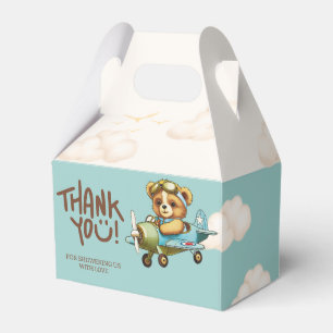 Aeroplane Pilot Cute Teddy bear Thank you Favour Box