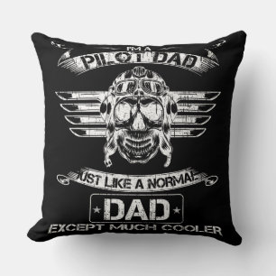 Aeroplane Pilot Dad Just Normal But Much Cooler Da Cushion