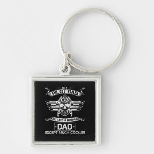 Aeroplane Pilot Dad Just Normal But Much Cooler Da Key Ring
