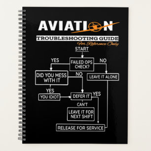 Aeroplane Pilot  Funny Pilot Troubleshooting Guide Planner