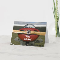 Aeroplane Pilot Happy Birthday Card