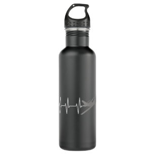 Aeroplane Pilot Heartbeat Flying Plane Aviation Ho 710 Ml Water Bottle