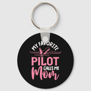 Aeroplane Pilot Mum Plane Aviation Mum Mothers Day Key Ring