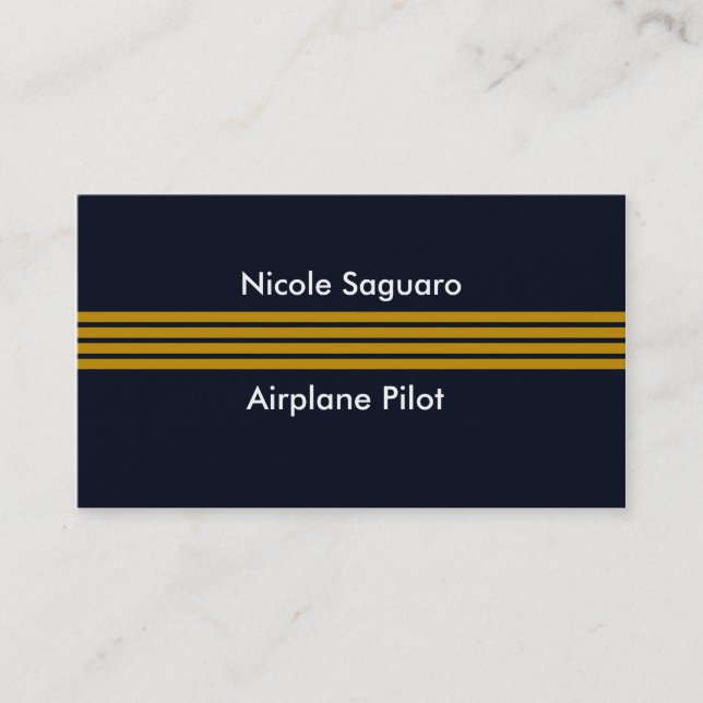 Aeroplane Pilot Trainer Business Card (Front)