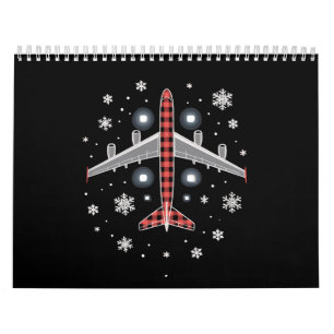 Aeroplane Plaid Christmas Pilot Calendar