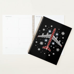 Aeroplane Plaid Christmas Pilot Planner