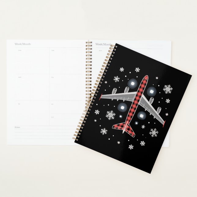 Aeroplane Plaid Christmas Pilot Planner (Display)