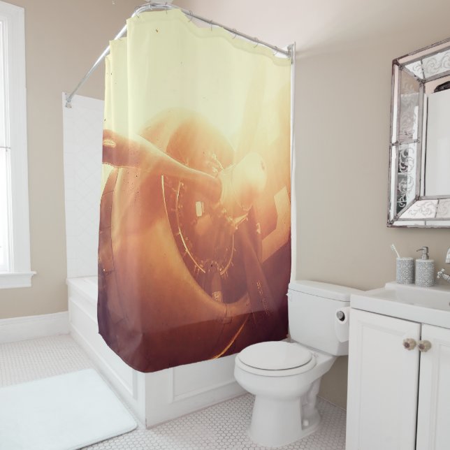 Aeroplane Propeller  Shower Curtain (In Situ)