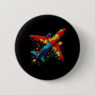 Aeroplane Puzzle Horror Puzzle Kids Toddler Boys A 6 Cm Round Badge