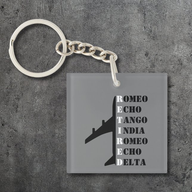 Aeroplane Retired Nato Phonetic Alphabet Aviation Key Ring (Creator Uploaded)